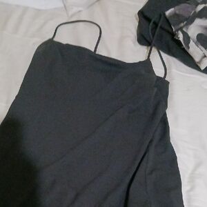 BCBG Black Spaghetti Strap Slip Maxi Dress